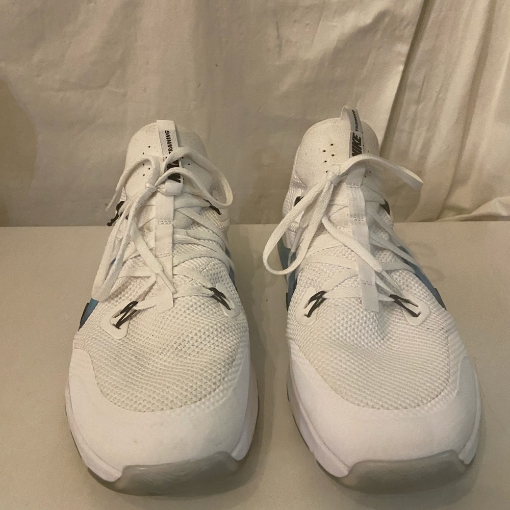 Nike Zoom training men’s sneakers lightweight white laceup front size 14 - Picture 2 of 9